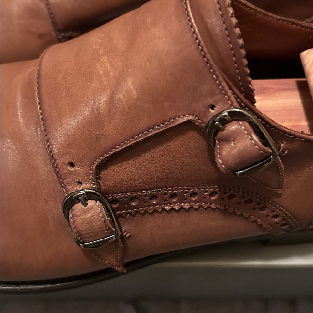 Antonio Maurizi brown double monk strap size 12 EUC in box - Picture 6 of 11